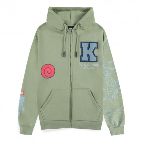 Sudadera verde de Kakashi de Naruto con capucha
