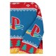 Sudadera navideña PlayStation azul con logotipo y motivos navideños