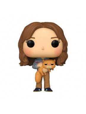 Figurine en vinyle POP d'Hermione avec Pattenrond de Harry Potter