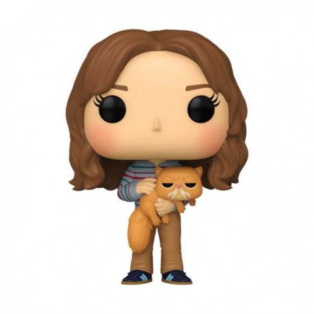 Figurine en vinyle POP d'Hermione avec Pattenrond de Harry Potter