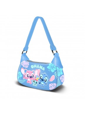 Bolso de hombro azul Disney Lilo y Stitch con diseño Ohana