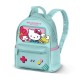 Mochila Hello Kitty turquesa con diseño de videojuego