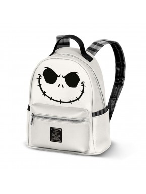 Sac à dos blanc L'Étrange Noël de Monsieur Jack avec design Jack Skellington