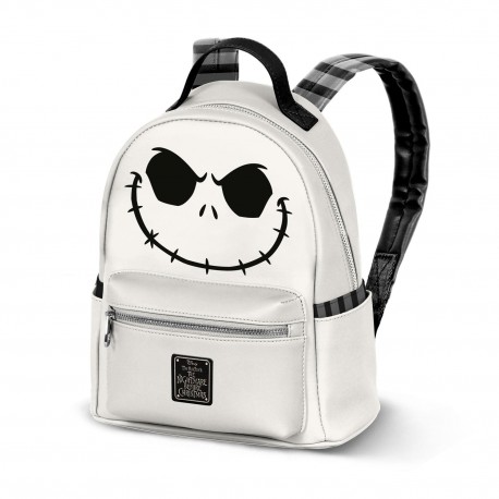 Sac à dos blanc L'Étrange Noël de Monsieur Jack avec design Jack Skellington
