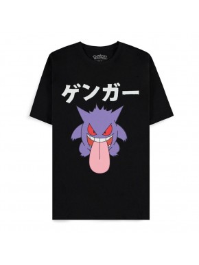 Camiseta negra con imagen de Gengar de Pokémon
