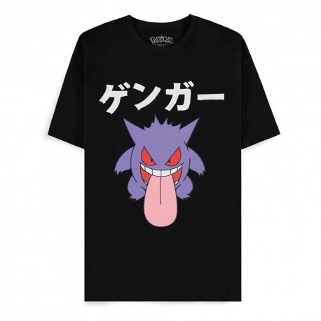 Camiseta negra con imagen de Gengar de Pokémon