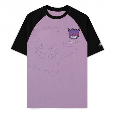 Camiseta lila y negra Pokémon Gengar