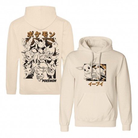 Sweat à capuche Évolutions d'Evoli Pokémon avec katakana