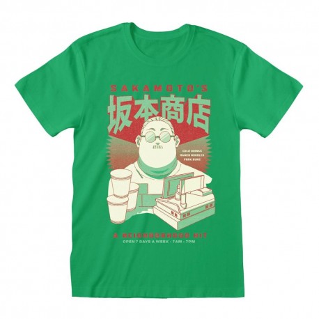 T-shirt vert Sakamoto Days avec design de personnage