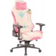 Chaise gaming Phoenix Nova en crème et rose