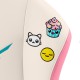 Chaise gaming Phoenix Nova en crème et rose
