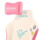 Chaise gaming Phoenix Nova en crème et rose