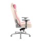 Chaise gaming Phoenix Nova en crème et rose