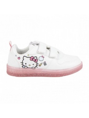 Basket scolaire Hello Kitty blanche avec semelle rose
