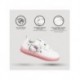 Tênis escolar Hello Kitty branco com sola rosa