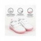 Tênis escolar Hello Kitty branco com sola rosa