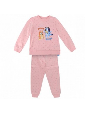 Survêtement rose en coton pour enfants avec Bluey