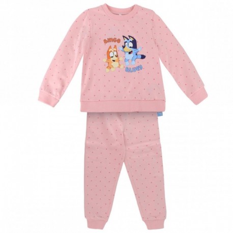Fato de treino rosa de algodão para crianças com Bluey