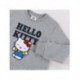 Fato de treino Hello Kitty para meninas com camisola cinza e calças vermelhas