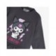 Moletom Kuromi para meninas com saia de tule