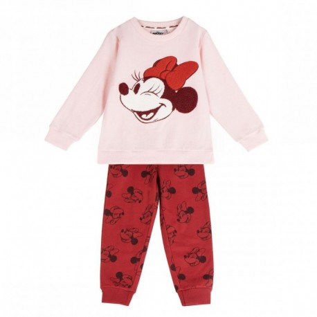 Survêtement Minnie rose et rouge pour filles de 3 à 6 ans