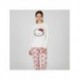 Pijama longo Hello Kitty algodão e poliéster