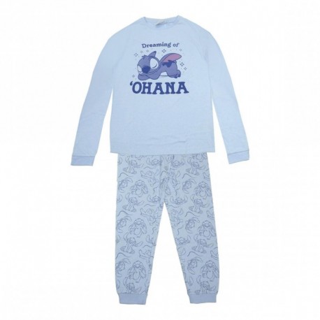 Pyjama long bleu de Stitch avec design 'Dreaming of 'Ohana'