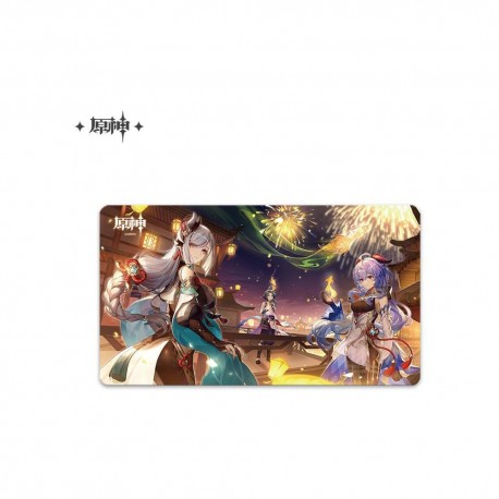 Tapis de souris Genshin Impact avec design de personnages, 70 x 40 cm