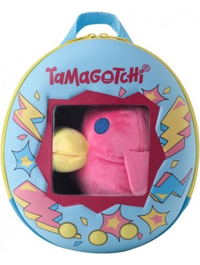 Mochila Tamagotchi roja con peluche Hashizotchi de Bandai