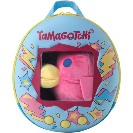 Mochila Tamagotchi roja con peluche Hashizotchi de Bandai