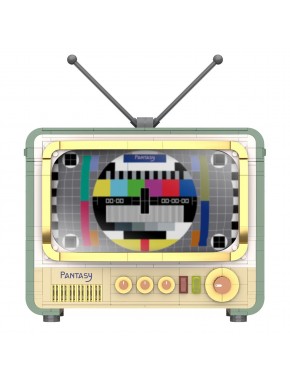 Maqueta Retro TV Set Pantasy con soporte para móvil