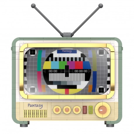 Maqueta Retro TV Set Pantasy con soporte para móvil