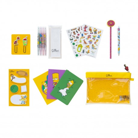 Set de papelería The Simpsons con cuadernos y accesorios
