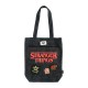 Bolso de tela Stranger Things con parches y cremallera