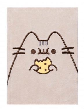 Cuaderno A5 Pusheen con tapa de felpa y diseño de galleta