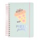 Carnet A5 Pusheen avec design de pizza