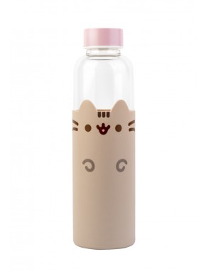 Bouteille en verre Pusheen avec étui en silicone