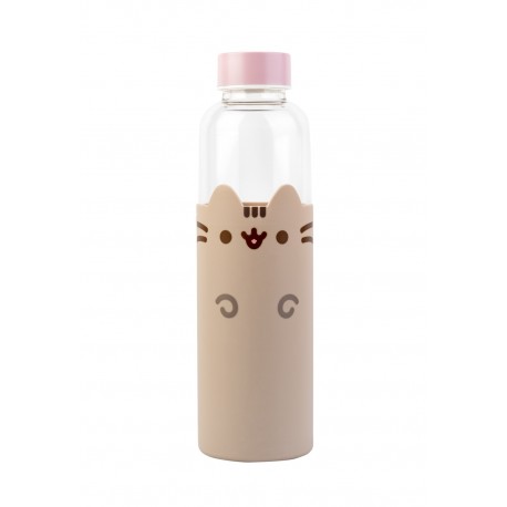 Bouteille en verre Pusheen avec étui en silicone