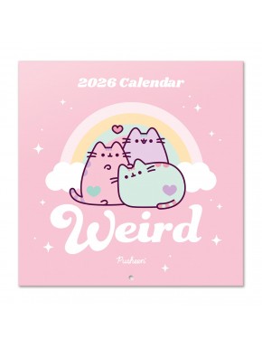 Calendrier Pusheen 2026 avec fond rose