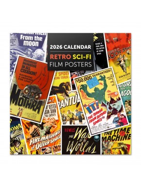 Calendrier 2026 d'affiches rétro sci-fi