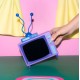 Lampe TV Les Simpson avec antennes bleues et design coloré