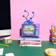 Lampe TV Les Simpson avec antennes bleues et design coloré