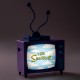 Lampe TV Les Simpson avec antennes bleues et design coloré