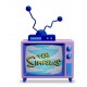 Lampe TV Les Simpson avec antennes bleues et design coloré