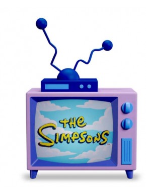 Lámpara TV The Simpsons con antenas azul y diseño colorido