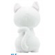 Peluche Artemis de Sailor Moon blanco con símbolo lunar