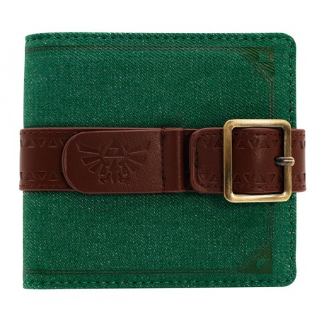 Cartera verde Zelda Link's Tunic con cinturón marrón