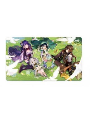 Tapis de souris oversize Genshin Impact avec illustration du 2ème anniversaire