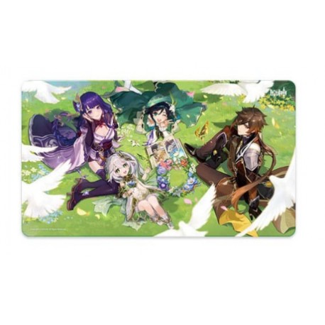 Tapis de souris oversize Genshin Impact avec illustration du 2ème anniversaire