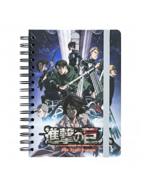Caderno de capa dura A5 Attack on Titan